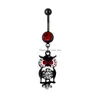 Navel Bell Button Rings D0757A Dream Belly Navel Button Ring Sier-Black 14GA 10mm Drop Leverans smycken Body Jewelry DH0Y9