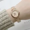 Zegarek zegarki zegarki zegarki ze stali nierdzewnej Watchy Kobiety Prosty kwarc Elegancki damski prezent dla przyjaciół Rodzina RelOJ para Mujer