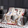 Fashion blanket big wind love horse orange sofa leisure air conditioning blanket travel office nap cover blanket summer