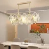 Chandelins Light Luxury Villa Large Lustelier Modern Led E14 Bedroom Lâmpadas de vidro de vidro de plumas francesas E14