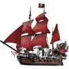 Freeshipping DHL 16009 Seria Pirates The Queen Annes Revenge Model Bluki składowe Zestaw kompatybilny 4195 Klasyczne pirackie zabawki Kosci