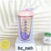 Tumblers Wholesale 5 Colors 590Ml Shake Cup Fitness Protein Powder Stirring Mens And Womens Milkshake Portable Blender Bottle Sports D Dhmwm