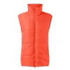 Gilet da donna Gilet invernale oversize Giubbotti gonfi Colletto leggero leggero Maniche da volo Cappotto imbottito imbottito trapuntato con tasche