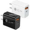 Caricabatterie rapidi rapidi per telefono 18W 12W Tipo c USB C PD Caricabatterie da muro Adattatori di alimentazione per IPad Iphone 14 15 12 13 Samsung htc B1