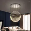 Chandeliers Design Large Decorative Hanging Lighting High Ceiling Chandelier For Living Room Spiral Stair Villa Crystal Pendant Lamp