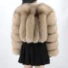 Women's Fur Faux Pink Java 22089 Ankomst Real Fur Jacket Winter Coat Natural Wholesale 231110