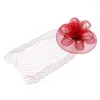 Headpieces 652F Women Fascinator Hats Big Flower Solid Cocktail Party Hair Clip