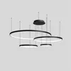 Chandeliers Modern Led Ceiling Chandelier Circular Ring Lamp Living Bedroom Dining Room Table Droplight Home Decor Indoor Lighting Fixture