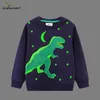 Hoodies Sweatshirts Springen Meter 2 7T Herfst Lente Baby Meisjes Paard Applique Peuter Jongens Kleding Verjaardag Kinderen 231109