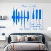 Wall Stickers Music is Life Wall Sticker Graffiti Piano Key Music Classroom Recording Studio Live Modern Home Decoration Vinyl Decal Gift 230410