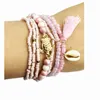 Charme Bracelets Cristal Tassel Shell SeaTurtle Perle Bracelet Pour Femmes 2023 Amitié Femme De Luxe Bohème Stretch Designer Bijoux