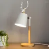 Tischlampen Kreative Nordische Holzkunst Eisen LED Einfache Schreibtischlampe Augenschutz Lesen Wohnzimmer Schlafzimmer Wohnkultur