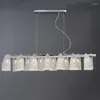 Lampadiers Lights Lights Lamp Lamp Design Luxury Crystal Glass Moderno soggiorno camera da letto Long Light Light