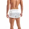 Underbyxor satin underkläder boxare mäns sexiga boxare trosor slät siden pyjamas shorts löst split man lounge boxershorts hem sömn bottnar 230410