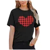 T-shirts pour femmes Love Valentine's Day Ladies Summer Blouse Automne et hiver Femmes Blouses pour le travail Année professionnelle Plus Taille Tissu