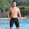 Men's Swimwear Swarkskin Water repelente de água Long Swimming troncos Brand Sprot Short Man Swimsuit Pant Racing Briefs M5XL 230410