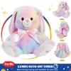 Plush Light - Up Toys Luminous Cotton Bunny Plush Toys Throw Cute Pillow LED -lampor Musik Rainbow fyllda djur Easter Rabbit Gift for Kids Girls 231109