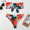Taille haute Bikini nouveau imprimé volants maillot de bain femme maillots de bain en dentelle femmes ensemble d'été maillot de bain Swimming4cz6