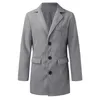 Laine pour hommes mélanges pardessus en laine mode pour hommes simple boutonnage longueur moyenne Trench-Coat classique Style anglais décontracté automne hiver vestes chaudes 231109