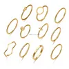 Band Rings 10 Sets/Lot Fashion Golden Heart Stars Finger Ring Vintage Sets For Women Jewelry Accessories Female Gifts Party D Dhgarden Dh8Uu