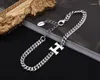 Catene S925 Argento sterling Lettera Catena clavicola Personalità della moda femminile Collana rossa WindNet punk hip-hop tailandese