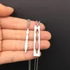 Necklace Earrings Set Stainless Steel Sound Laser Cut Soundwave Choker Necklaces Jewelry Engagement Gift For Couple YP8658