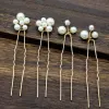 5 PCSt Simulated Pearl Hair Pins Clips and Comb For Women Flowers Hair Combs Wedding Bridal Party Hair Jewelry For Gift Women