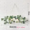 Decorative Flowers Simulation Flower Leaf Wall Decoration Artificial Front Door Hanging Pendant Creative Home Decor Fake Eucalyptus Leaves