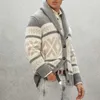 Suéteres para hombres Butemoda Otoño Invierno Ropa para hombre Suéter jacquard de estilo europeo con manga larga Chaqueta de punto Chaqueta Cardigan para hombres