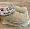 Kvinnor Män vinterplattform Boot Chestnut Shearling Tazz Kort stövlar Klassisk mocka Wool Outdoor Ankle Snow Boots Slip-On Shoes Mules Comfort Designer
