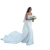 Простые свадебные платья Sodigne Sodigne для женщин без бретелек Длинные поезда русалка Свадебные платья
