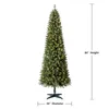 Kerstversiering 2,20 m PreLit Brinkley Pencil Pine Kunstboom Heldere LED-verlichting van Holiday Time 231110