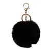 Keychains Lanyards 색상 8cm Fluffy Faux Rabbit Fur Ball 여자 여자 자동차 학교 가방 키 링 귀여운 Pompom Chain Jewelry Accesso Dhgrw