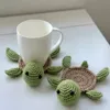 Nouveau tampon d'isolation de tasse de thé d'agneau mignonne petite tortue crocheté à la main