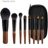 Make-up kwasten 12 stuks draagbare mini make-up kwastenset met kort handvat wollen blush foundation lippenborstel zacht pluizig schoonheid cosmetisch gereedschap groothandel Q231110