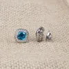 Stud Earrings JADE ANGEL Elegant Ladies Inlaid With Square Zircon Vintage Jewelry For Women Wedding Party Banquent Gift - Blue