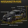 طائرة Modle 1 32 Nissan Skyline Ares Gtr R34 R35 Diecasts Toy Metal Metal Car Model High Simulation Collection Collection Kids 231109