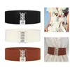 Cinturones Cinturón Elástico Ancho Decoración Simple Estiramiento Cintura Elegante Para Mujer