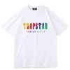 Heren T-shirts Tr Apstar t-shirt Mannen Zomer Trapstar T-shirt Regenboog Handdoek Borduren Decodering Vrouwen Zwarte Ronde T-shirts AR8C