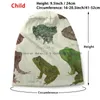 Berets Amphibians And Reptiles Beanies Knit Hat Rana Wood Frog Spring Peeper Green Grey Treefrog Tree American Bullfrog