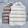 Vrouwen Trenchcoats 2023 Herfst En Winter Vrouwen Lamswol Splicing Donsjack Vest Mode Zijrits Warm Vest