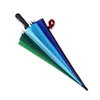 Rainbow Umbrellas 16K coupe-vent arc-en-ciel grand parapluie pluie femmes hommes soleil marche longue poignée droite Golf parapluies Parasol à ouverture automatique