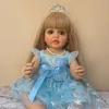 Dolls NPK Betty 55 cm Reborn Baby Doll Full Body Silicone Waterproof Toddler Girl Princess Lifelike SOF Touch 231109