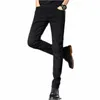 Męskie dżinsy czarne dżinsy Mężczyźni Slim Fashion Business Business Kowboja Bawełniane małe elastyczne wygodne spodnie dżinsowe Rozmiar 27-36 231110