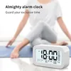 Clocks Accessories Other & Digital Alarm Clock LCD Table Mirror With Temperature Date Display Triple Battery Powered