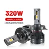 320W Yüksek Güç 10000lm H7 H4 H11 Araç LED FAR H1 H8 H9 HB4 HB3 9005 9006 9012 Turbo Lamba 4300K ​​6000K 8000K Araba Farları