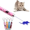 Evcil hayvanlar lazer oyuncakları taşınabilir yaratıcı ve komik evcil hayvan oyuncakları LED lazer işaretçi ışık kalemi parlak animasyon fare gölgesi random1 zz