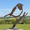 Tuindecoraties 1 STKS Metalen Vogels Vorm Kunst Silhouet Decoratie Prachtige Ijzeren Staak Boom Ornament Voor Thuis Binnenplaats