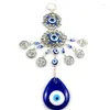 Charms Turkish Blue Eyes Amulet Lucky-water Drop Pendant Hanging Decoration Wall-mounted Lucky Charm Vintage Jewelry Gift