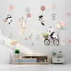 Wall Stickers 280 * 160cm cartoon animal wallpaper for children's room Lovley panda balloon wallpaper vinyl wallpaper decoration for bedroom home decoration 230410